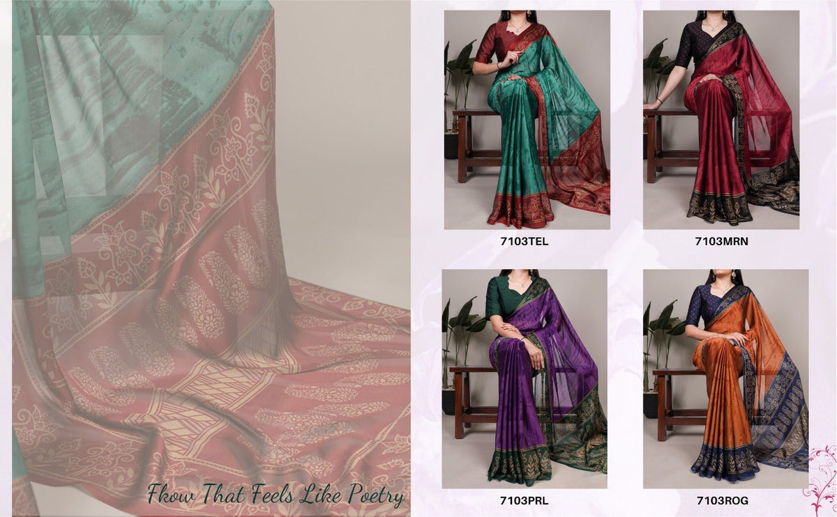 Amrah Taraa L 7103 Saree Wholesale Catalogue - Amrah Wholesale