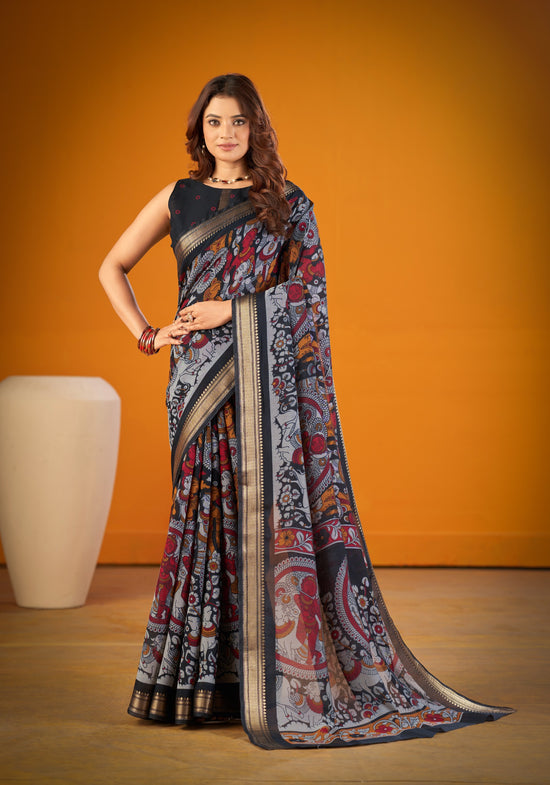 Amrah Wholesale Taraa L 7300 Chanderi Saree