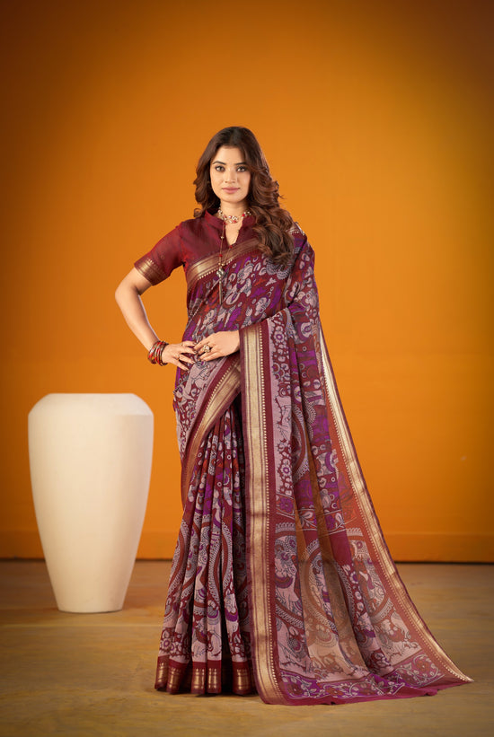 Amrah Wholesale Taraa L 7300 Chanderi Saree