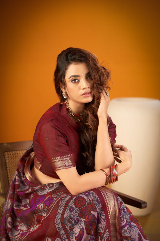 Amrah Wholesale Taraa L 7300 Chanderi Saree