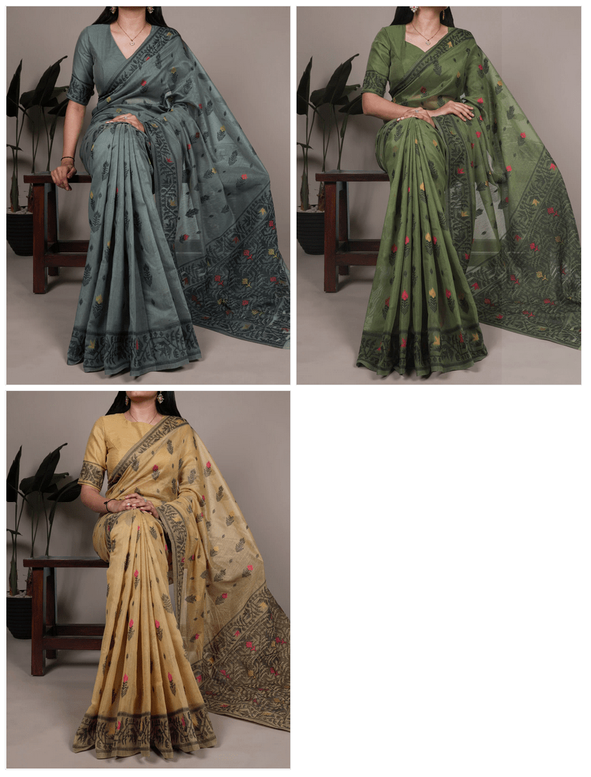 Amrah Taraa L 7415 Poly Cotton Saree Wholesale - Amrah Wholesale