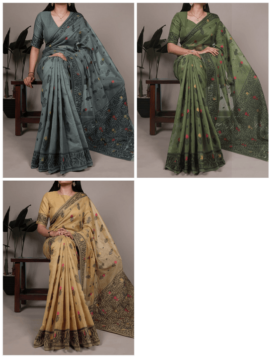 Amrah Taraa L 7415 Poly Cotton Saree Wholesale - Amrah Wholesale