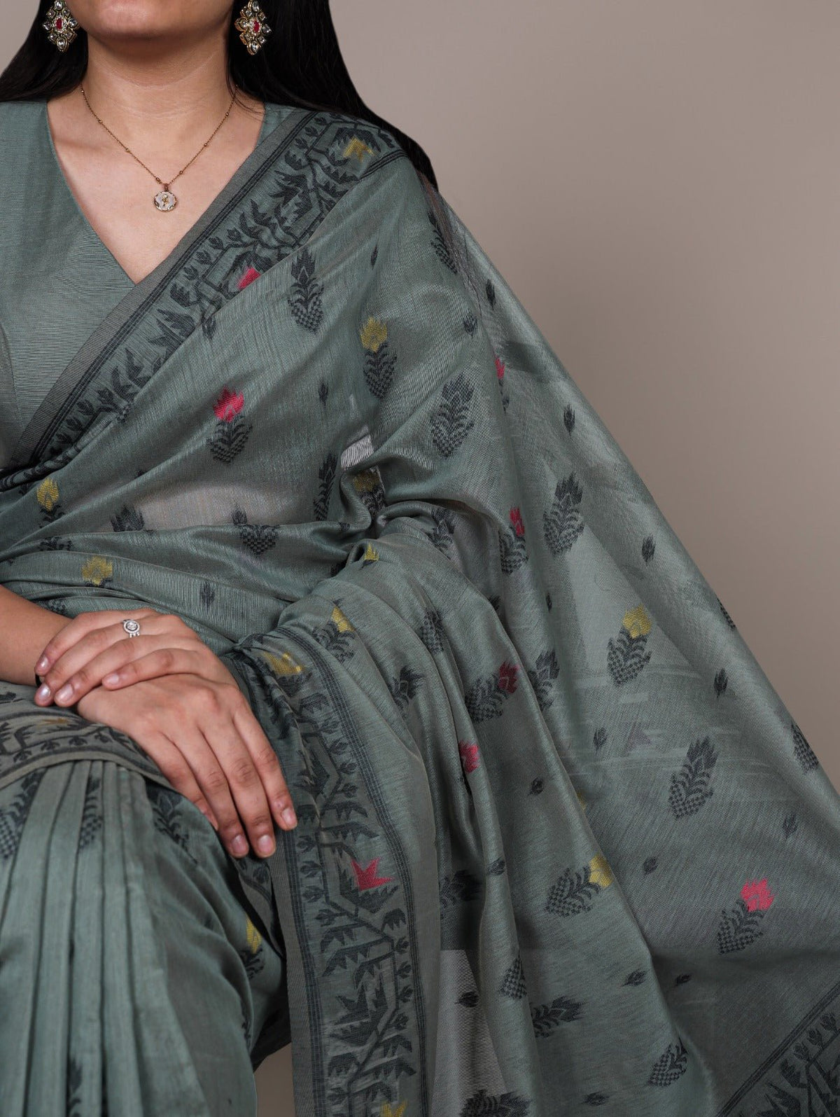 Amrah Taraa L 7415 Poly Cotton Saree Wholesale - Amrah Wholesale