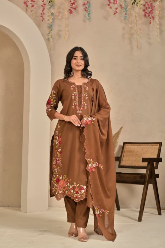 Amrah Wholesale Tlc Vol 146 Cotton Embroidered Kurti Pant Dupatta Set