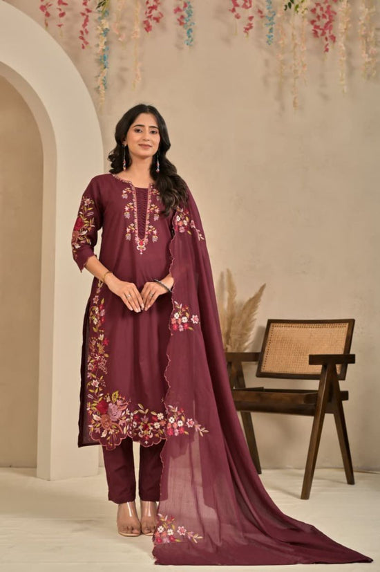 Amrah Wholesale Tlc Vol 146 Cotton Embroidered Kurti Pant Dupatta Set