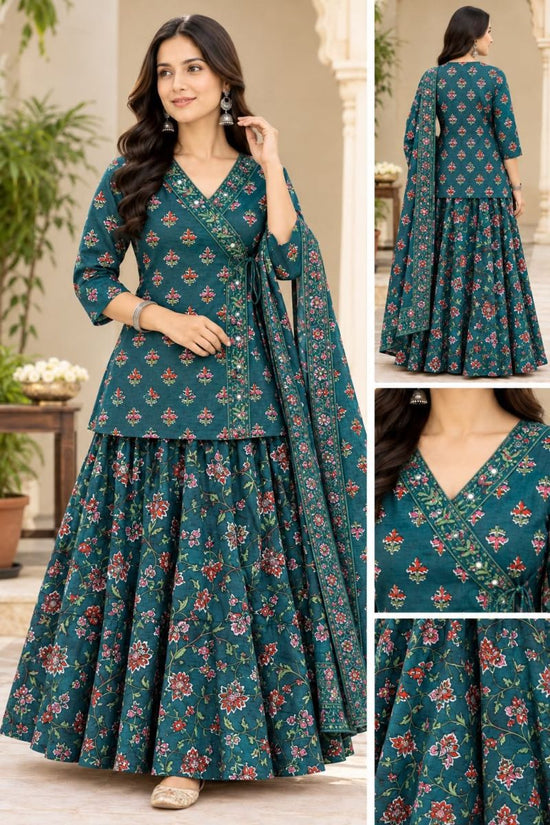 Amrah Tlc Vol 193 Cotton Kurti Pant Dupatta Set