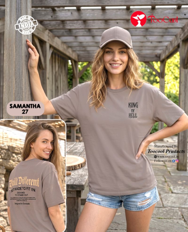 Amrah Tlc Vol 70 Cotton Printed Oversize Tshirt