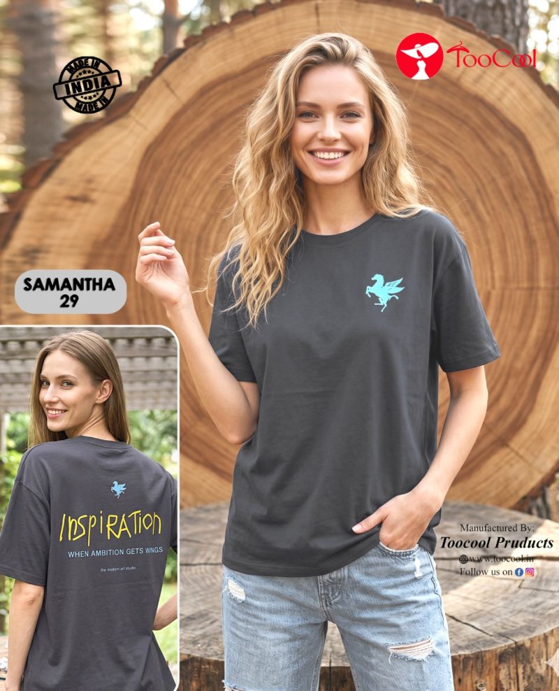 Amrah Tlc Vol 70 Cotton Printed Oversize Tshirt
