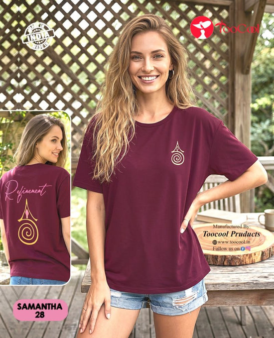 Amrah Tlc Vol 70 Cotton Printed Oversize Tshirt