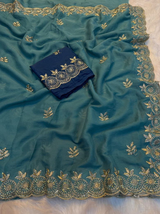 Amrah Wholesale Tripati Ah Star Georgette Embroidered Saree