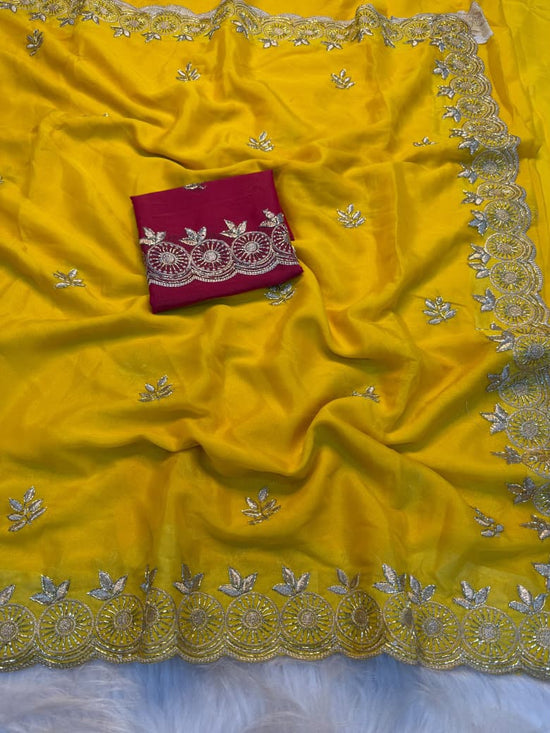 Amrah Wholesale Tripati Ah Star Georgette Embroidered Saree