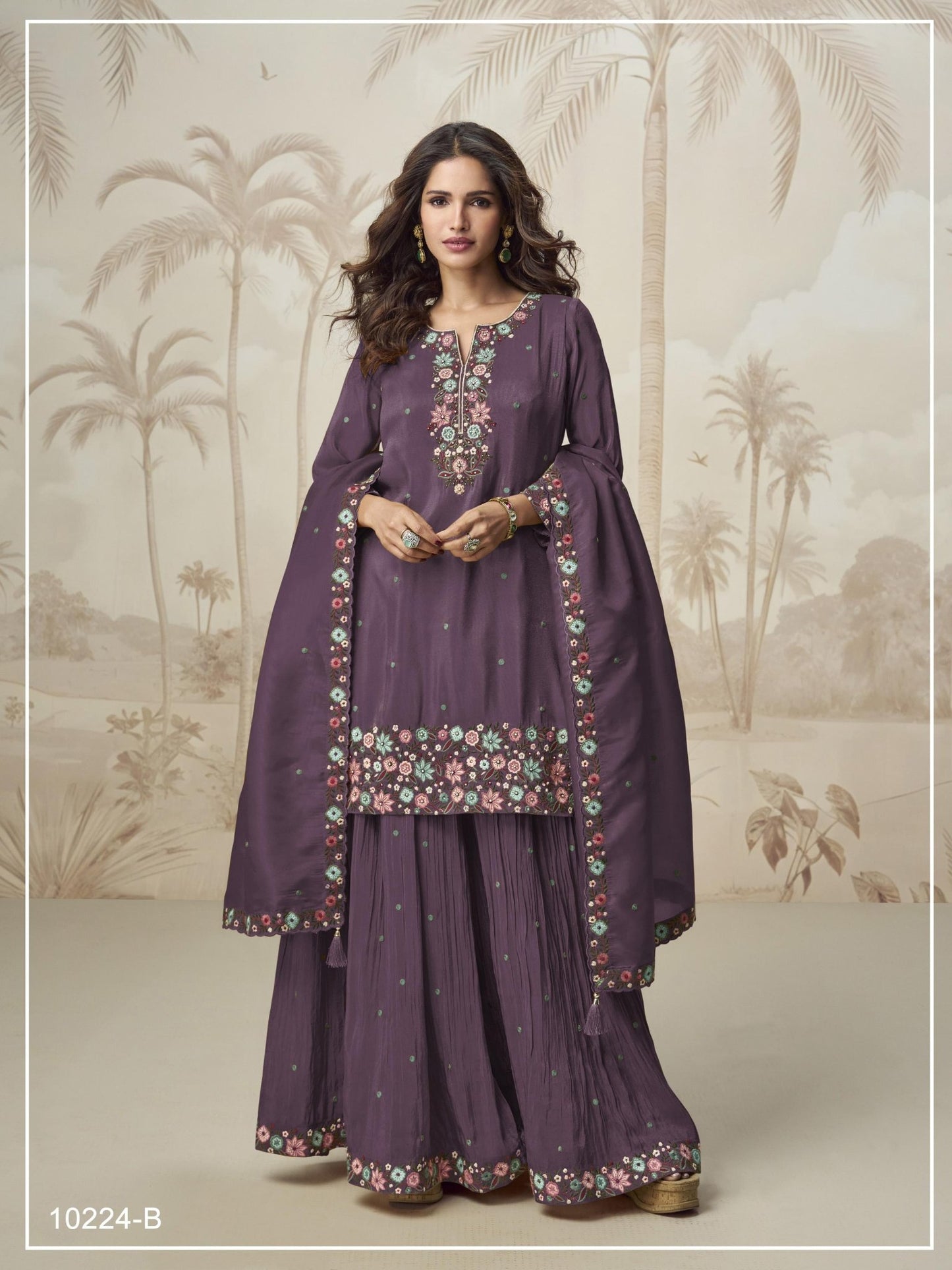 Amrah Wholesale 10224 Master Colors A To D Roman Simar Embroidered Salwar Suit Set - Amrah Wholesale