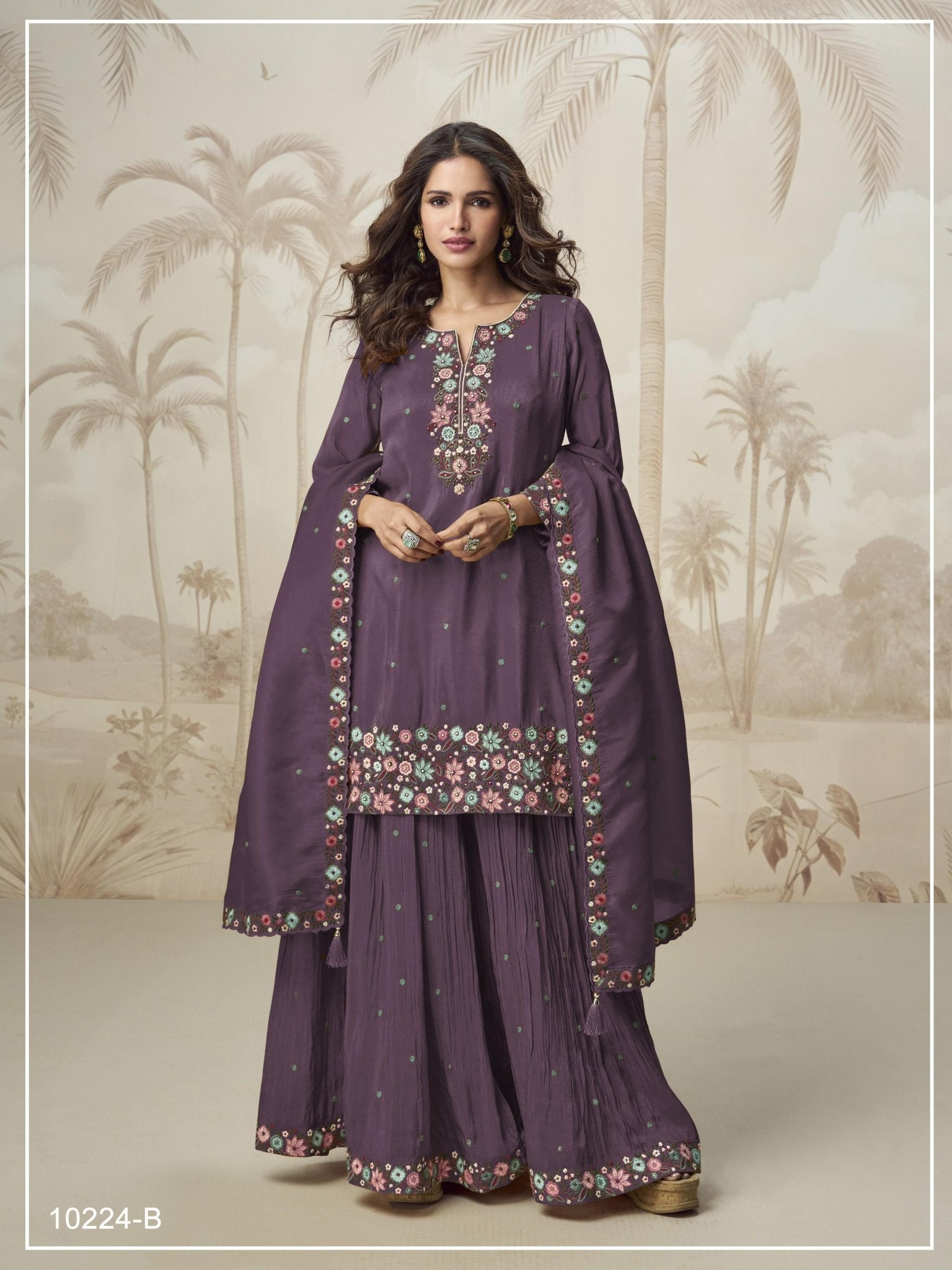 Amrah Wholesale 10224 Master Colors A To D Roman Simar Embroidered Salwar Suit Set - Amrah Wholesale