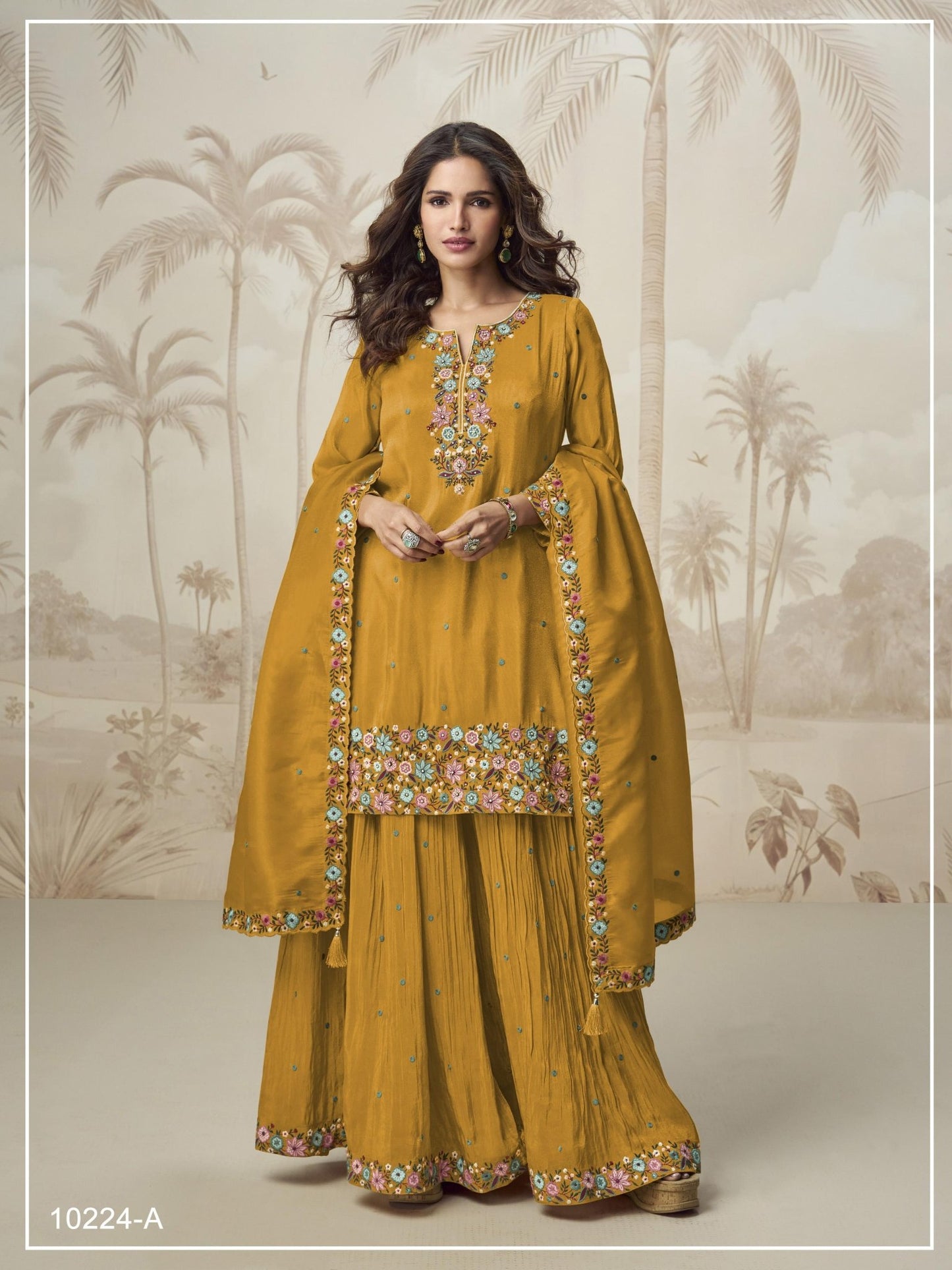 Amrah Wholesale 10224 Master Colors A To D Roman Simar Embroidered Salwar Suit Set - Amrah Wholesale