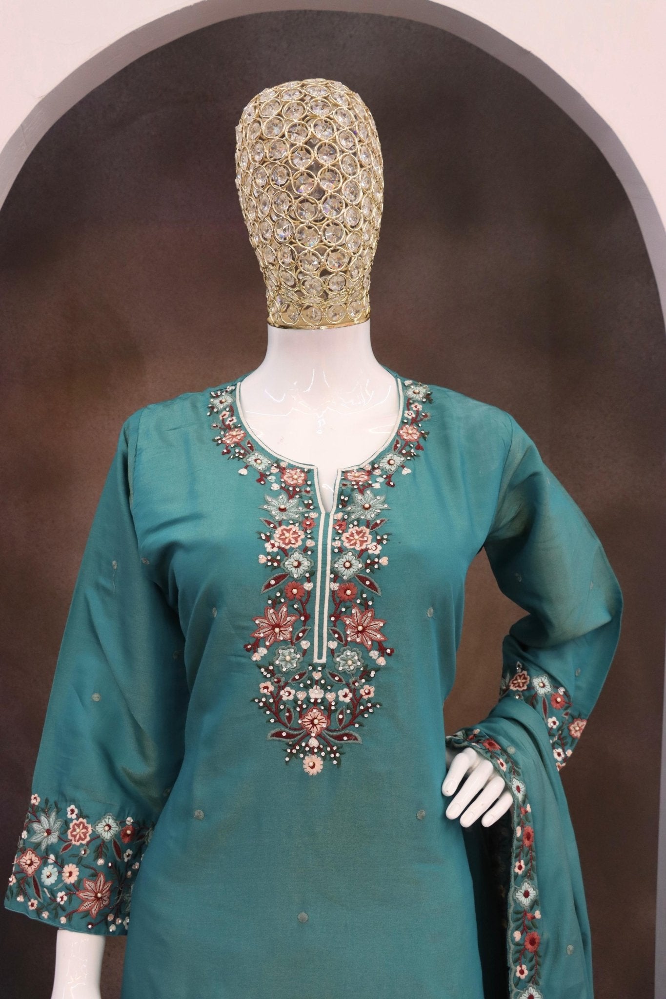 Amrah Wholesale 10224 Master Colors A To D Roman Simar Embroidered Salwar Suit Set - Amrah Wholesale