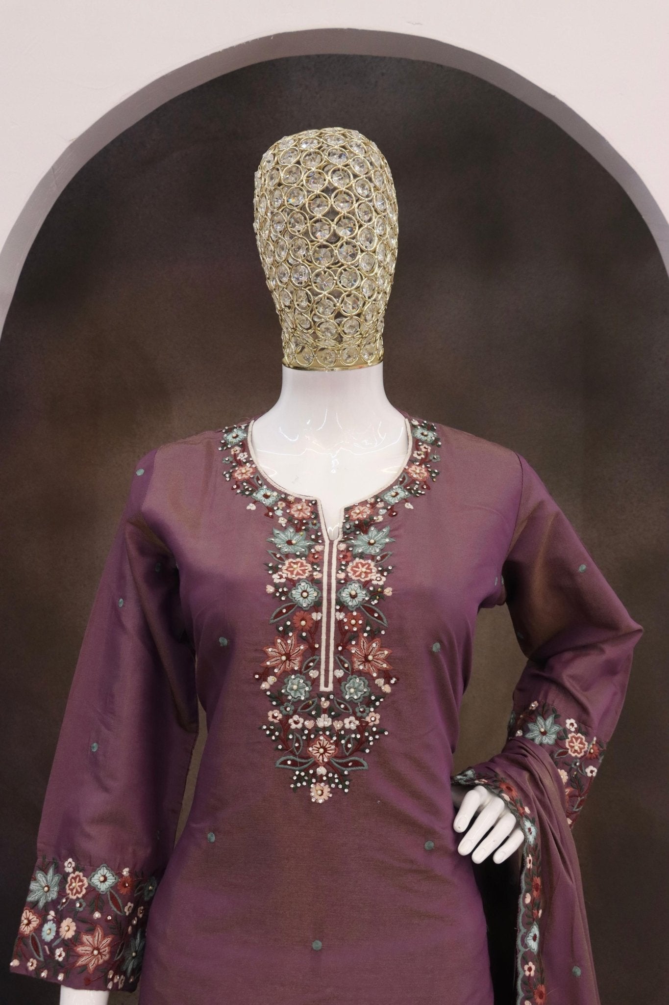 Amrah Wholesale 10224 Master Colors A To D Roman Simar Embroidered Salwar Suit Set - Amrah Wholesale