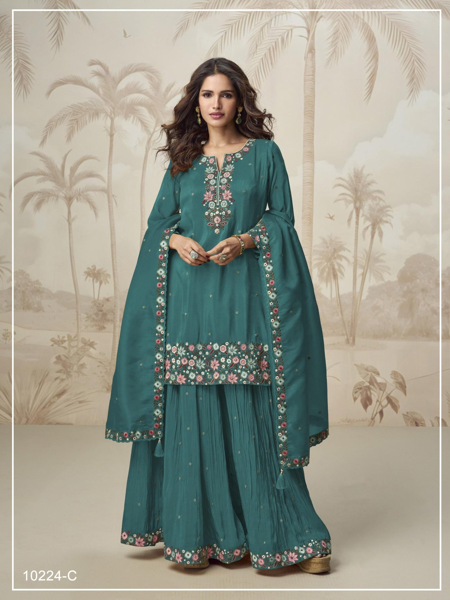 Amrah Wholesale 10224 Master Colors A To D Roman Simar Embroidered Salwar Suit Set - Amrah Wholesale