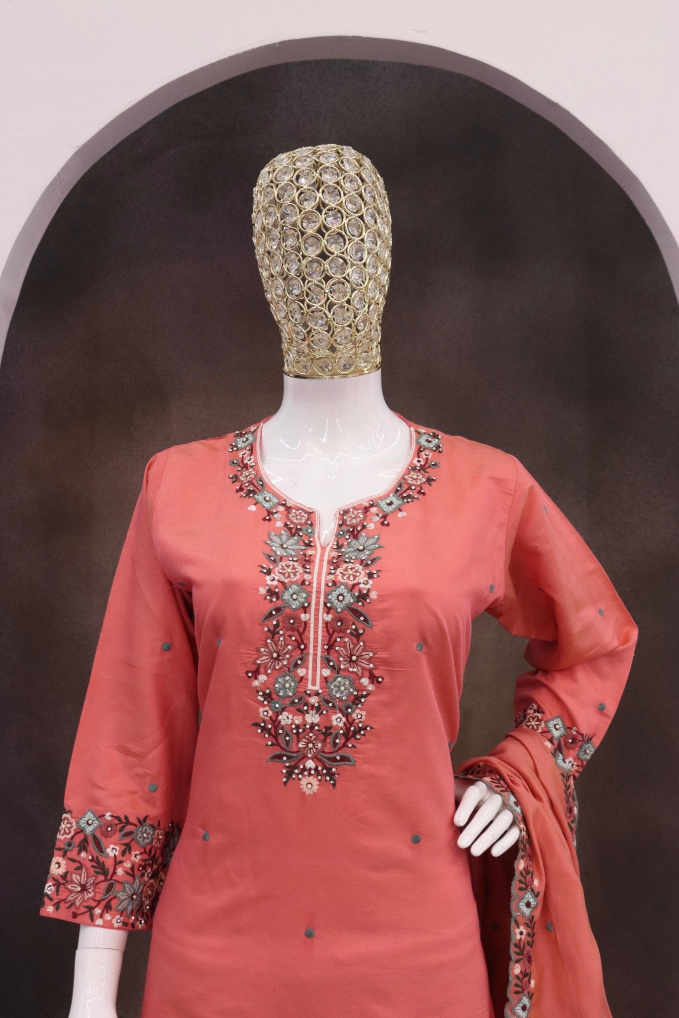 Amrah Wholesale 10224 Master Colors A To D Roman Simar Embroidered Salwar Suit Set - Amrah Wholesale