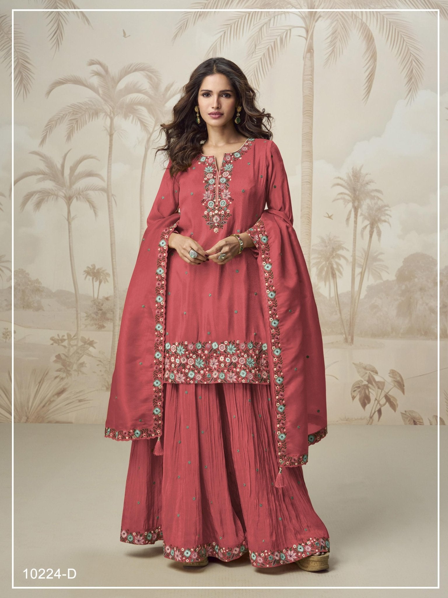 Amrah Wholesale 10224 Master Colors A To D Roman Simar Embroidered Salwar Suit Set - Amrah Wholesale