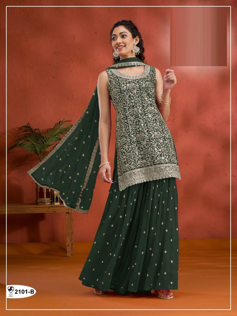 Amrah Wholesale 2101 A To D Master Colors Georgette Embroidered Semi Stitched Salwar Kameez - Amrah Wholesale