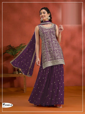 Amrah Wholesale 2101 A To D Master Colors Georgette Embroidered Semi Stitched Salwar Kameez - Amrah Wholesale