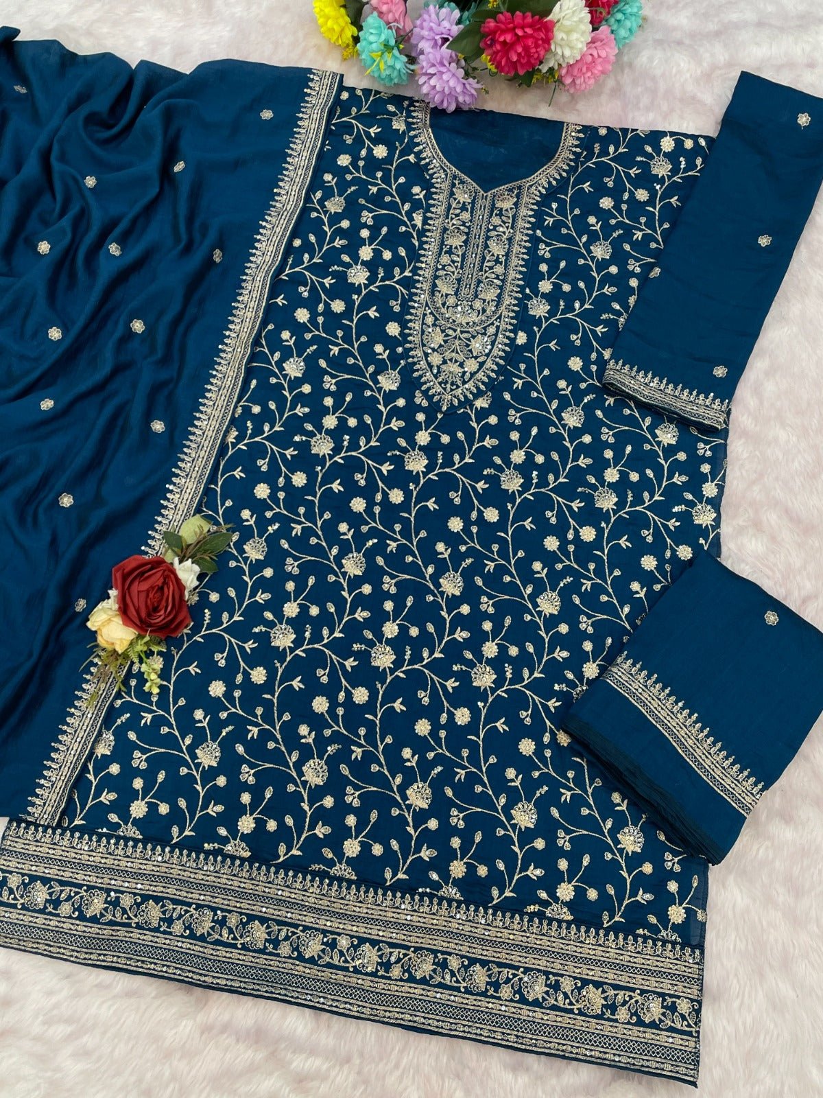 Amrah Wholesale 2102 Master Colors A To E Vichitra Dress Material - Amrah Wholesale