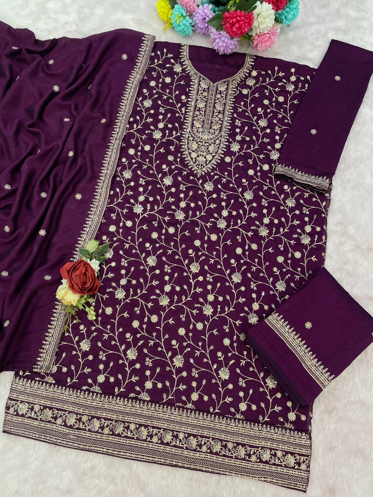 Amrah Wholesale 2102 Master Colors A To E Vichitra Dress Material - Amrah Wholesale