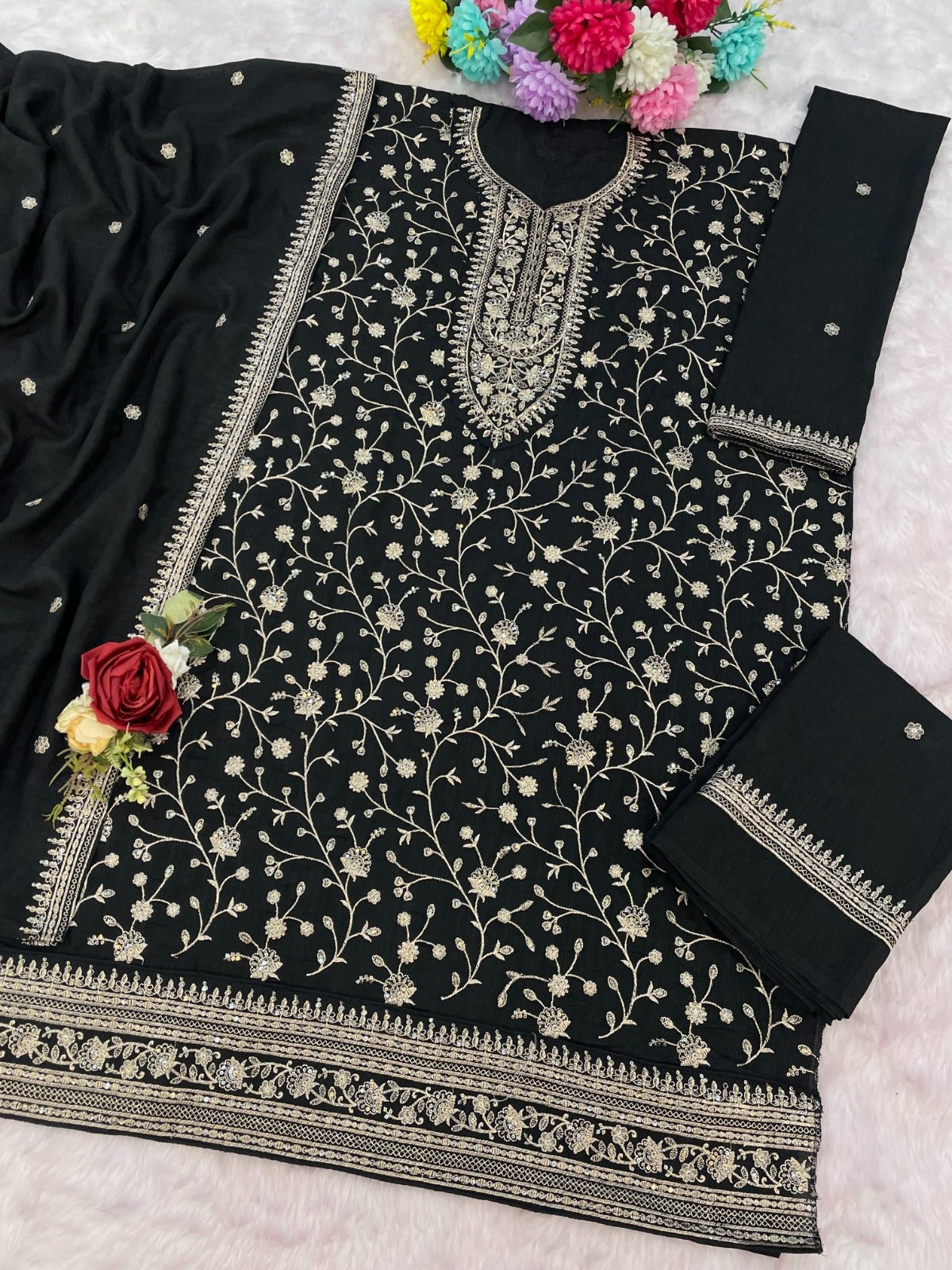 Amrah Wholesale 2102 Master Colors A To E Vichitra Dress Material - Amrah Wholesale