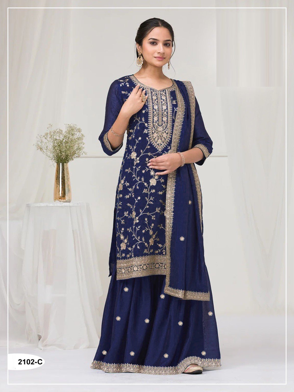Amrah Wholesale 2102 Master Colors A To E Vichitra Dress Material - Amrah Wholesale