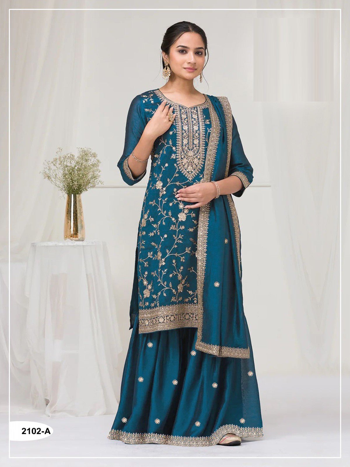 Amrah Wholesale 2102 Master Colors A To E Vichitra Dress Material - Amrah Wholesale