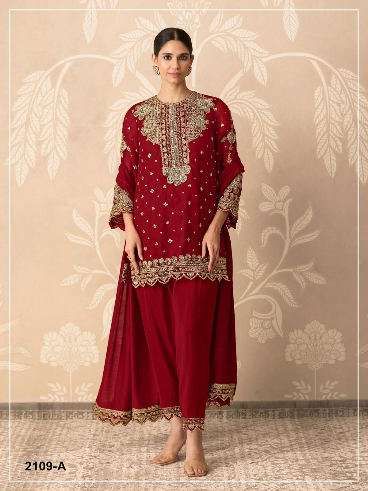 Amrah Wholesale 2109 Master Colors Faux Georgette Dress Material - Amrah Wholesale