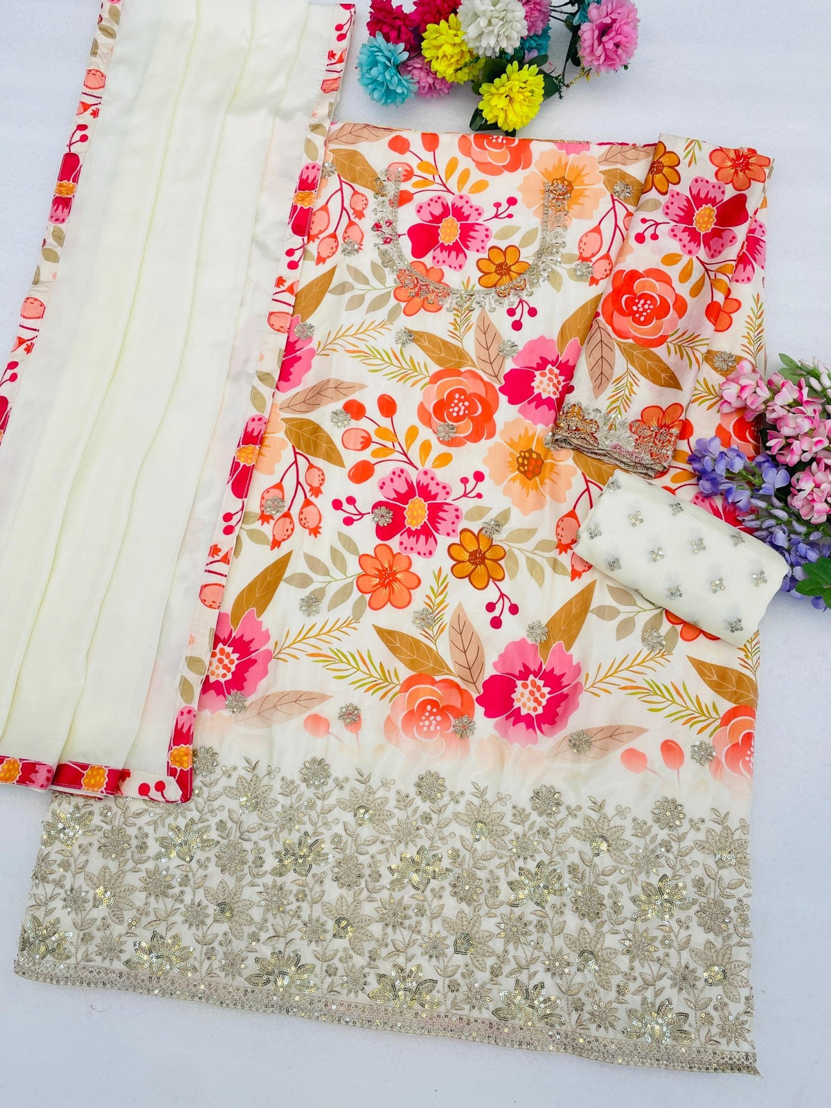 Amrah Wholesale 2114 Master Colors Chinon Dress Material - Amrah Wholesale