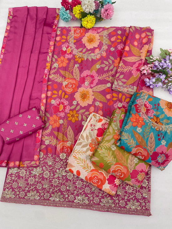 Amrah Wholesale 2114 Master Colors Chinon Dress Material - Amrah Wholesale