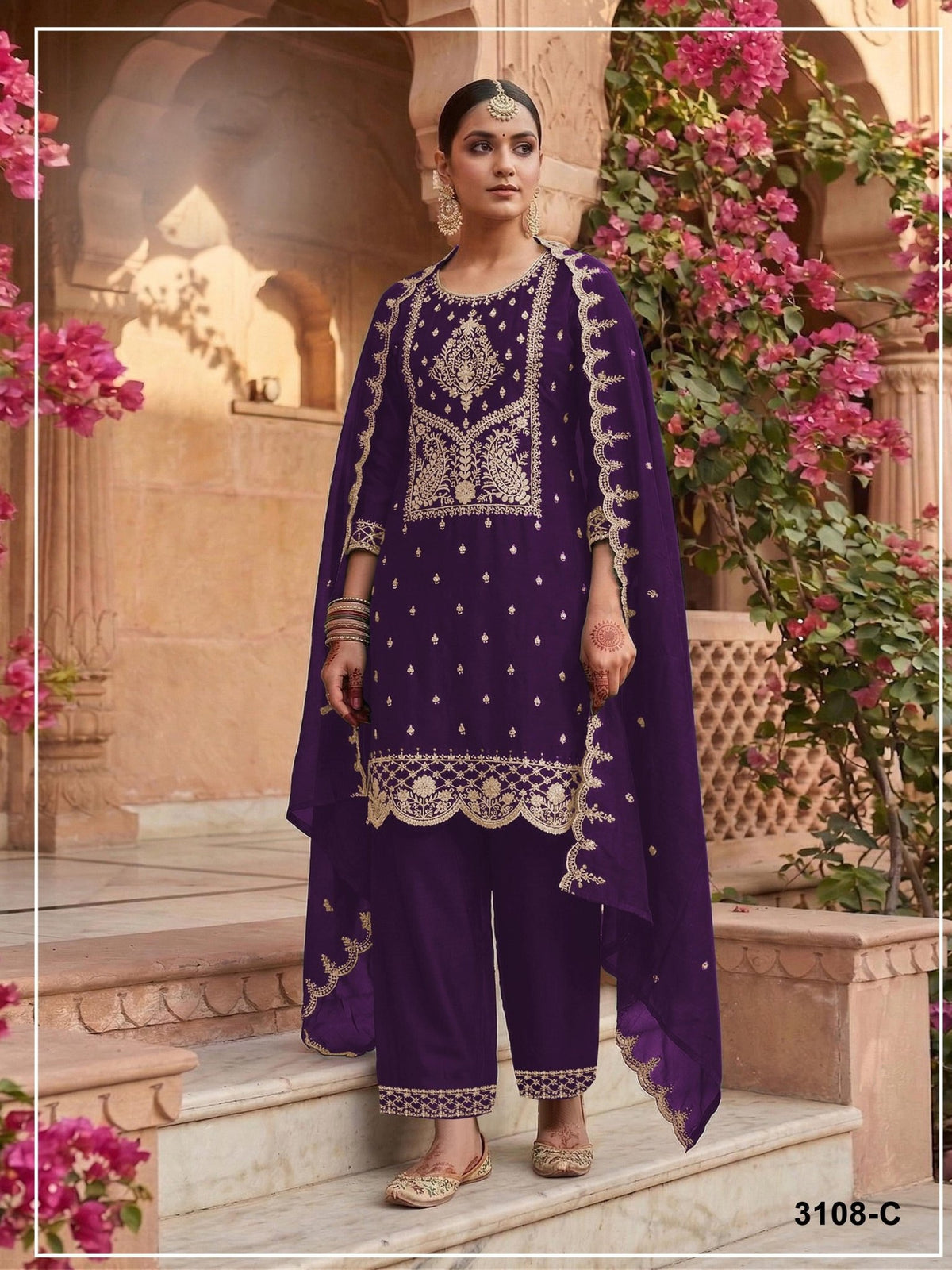 Amrah Wholesale 3108 Master Colors Rangoli Crush Dress Material - Amrah Wholesale