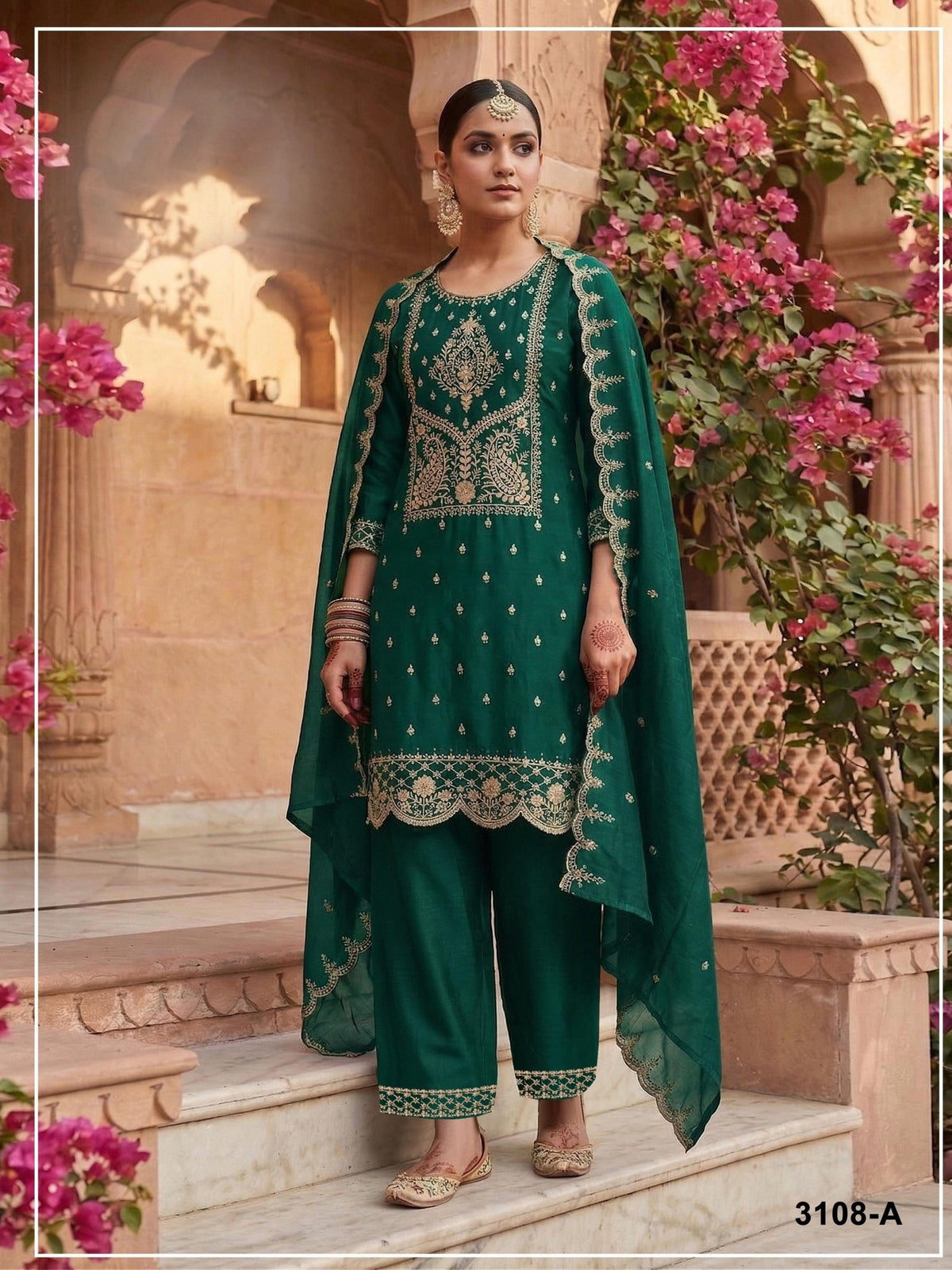 Amrah Wholesale 3108 Master Colors Rangoli Crush Dress Material - Amrah Wholesale