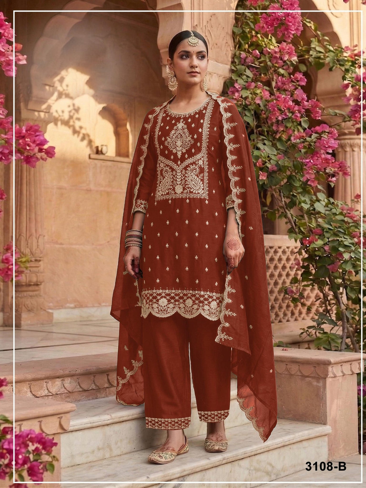 Amrah Wholesale 3108 Master Colors Rangoli Crush Dress Material - Amrah Wholesale