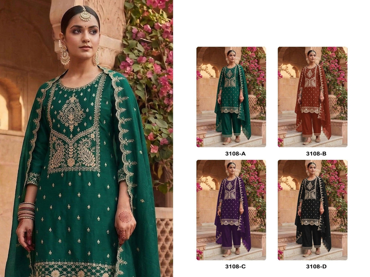 Amrah Wholesale 3108 Master Colors Rangoli Crush Dress Material - Amrah Wholesale