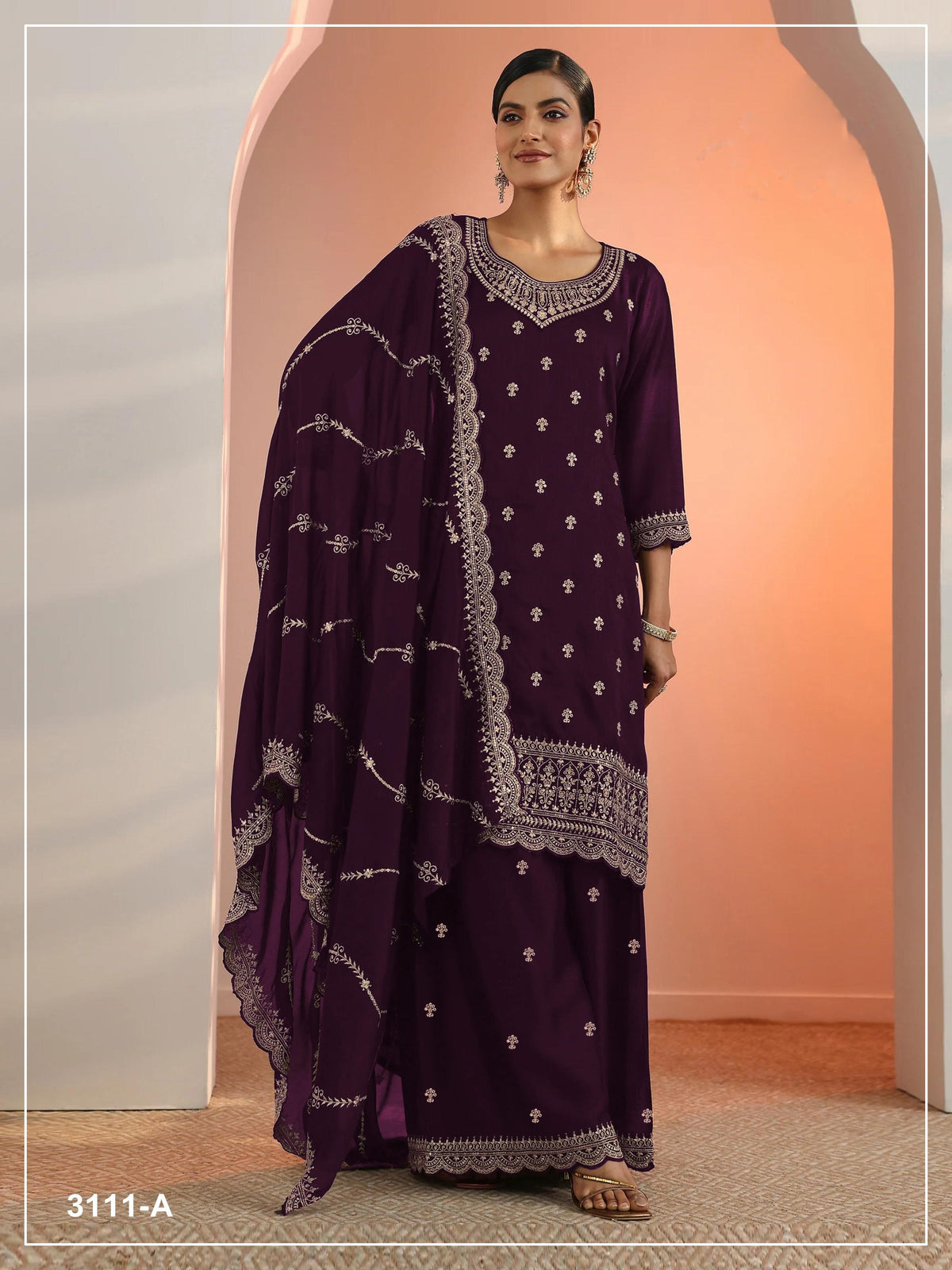 Amrah Wholesale 3111 Master Colors A To D Faux Georgette Dress Material