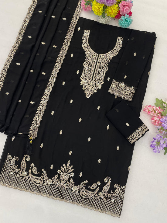 Amrah Wholesale 3113 Master Colors Faux Georgette Embroidered Dress Material - Amrah Wholesale