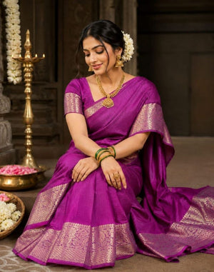 Amrah Wholesale Aab Ambrapali Mercerised Silk Saree - Amrah Wholesale