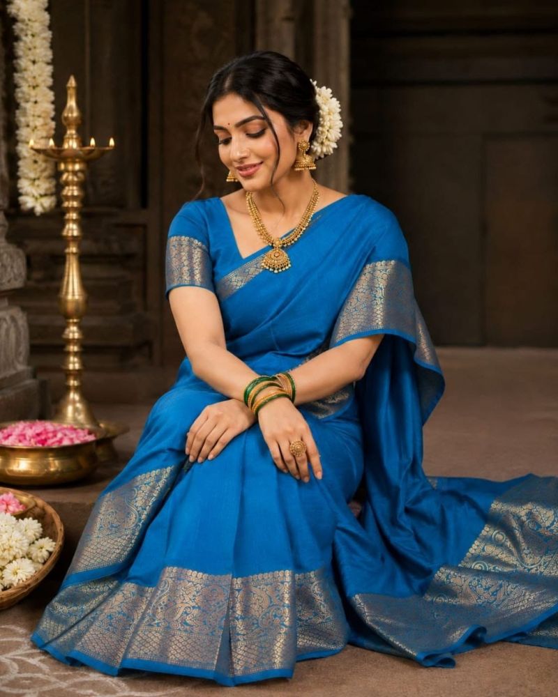 Amrah Wholesale Aab Ambrapali Mercerised Silk Saree