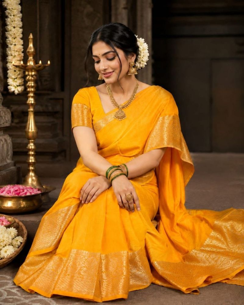 Amrah Wholesale Aab Ambrapali Mercerised Silk Saree