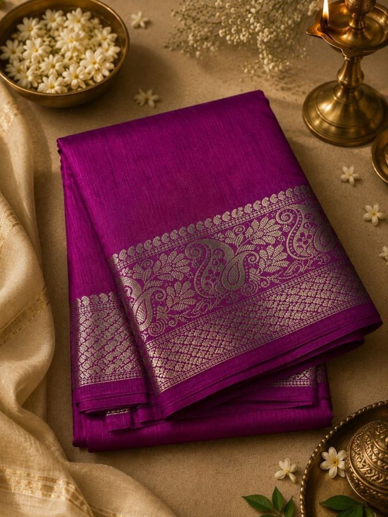 Amrah Wholesale Aab Ambrapali Mercerised Silk Saree