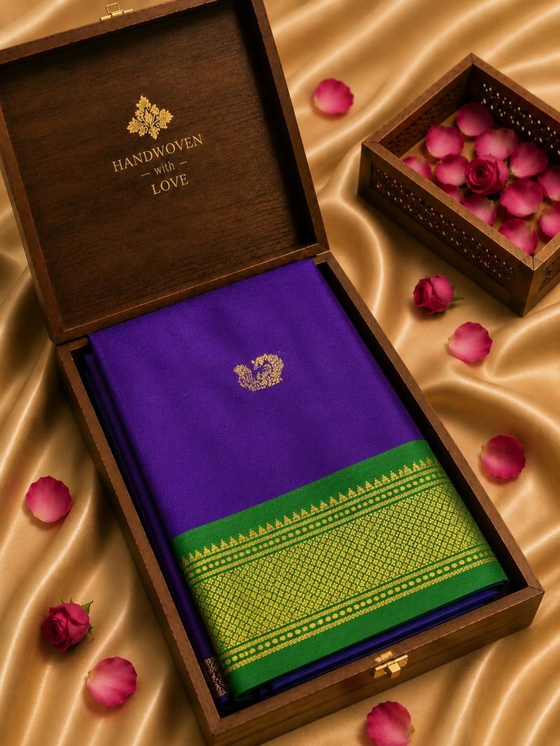 Amrah Wholesale Aab Cotton Paithani 06 Pure Mercerized Soft Silk Zari Border Saree