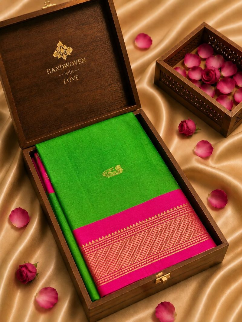 Amrah Wholesale Aab Cotton Paithani 06 Pure Mercerized Soft Silk Zari Border Saree