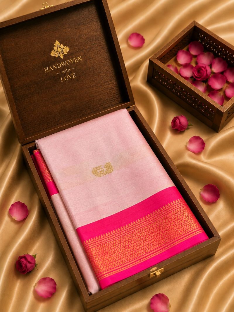 Amrah Wholesale Aab Cotton Paithani 06 Pure Mercerized Soft Silk Zari Border Saree