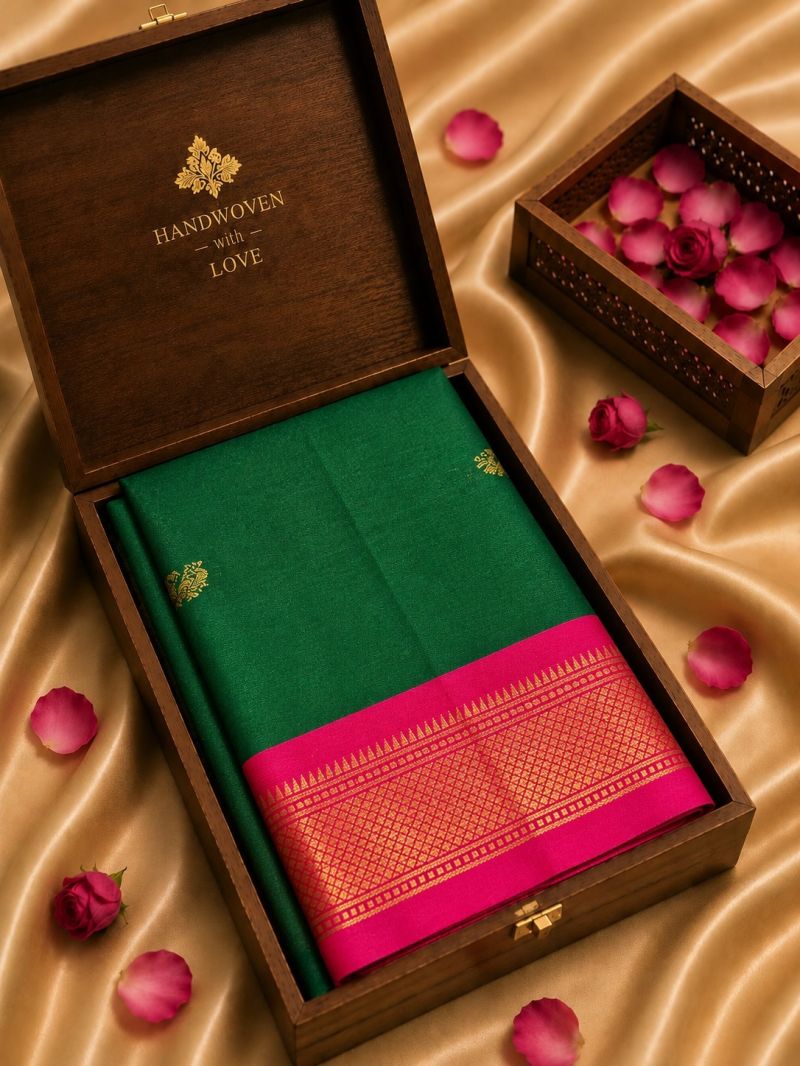 Amrah Wholesale Aab Cotton Paithani 06 Pure Mercerized Soft Silk Zari Border Saree