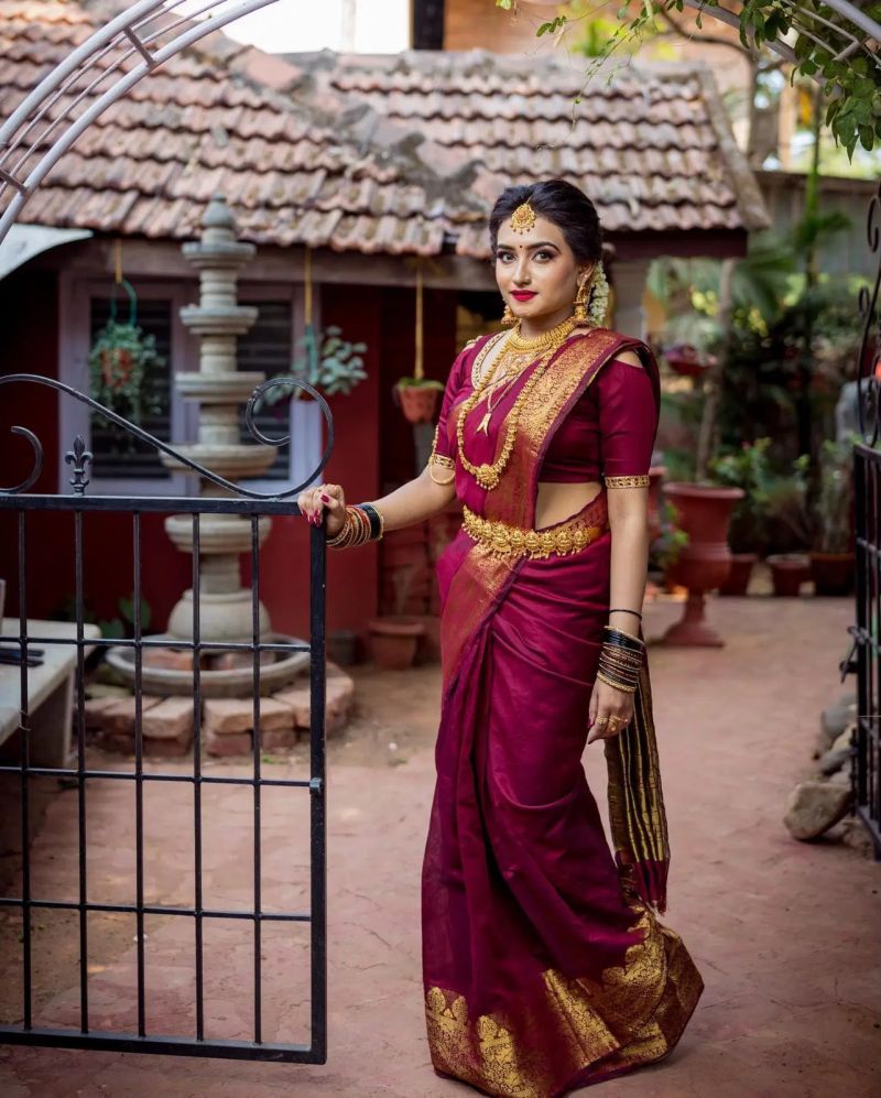 Amrah Wholesale Aab Maroon Velly Vol 1 Art Silk Saree