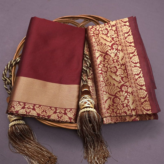 Amrah Wholesale Aab Maroon Velly Vol 1 Art Silk Saree