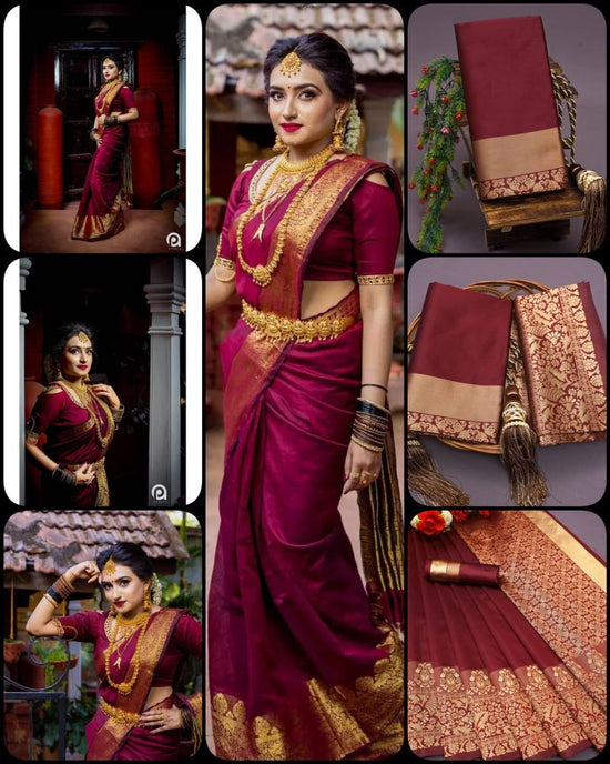 Amrah Wholesale Aab Maroon Velly Vol 1 Art Silk Saree